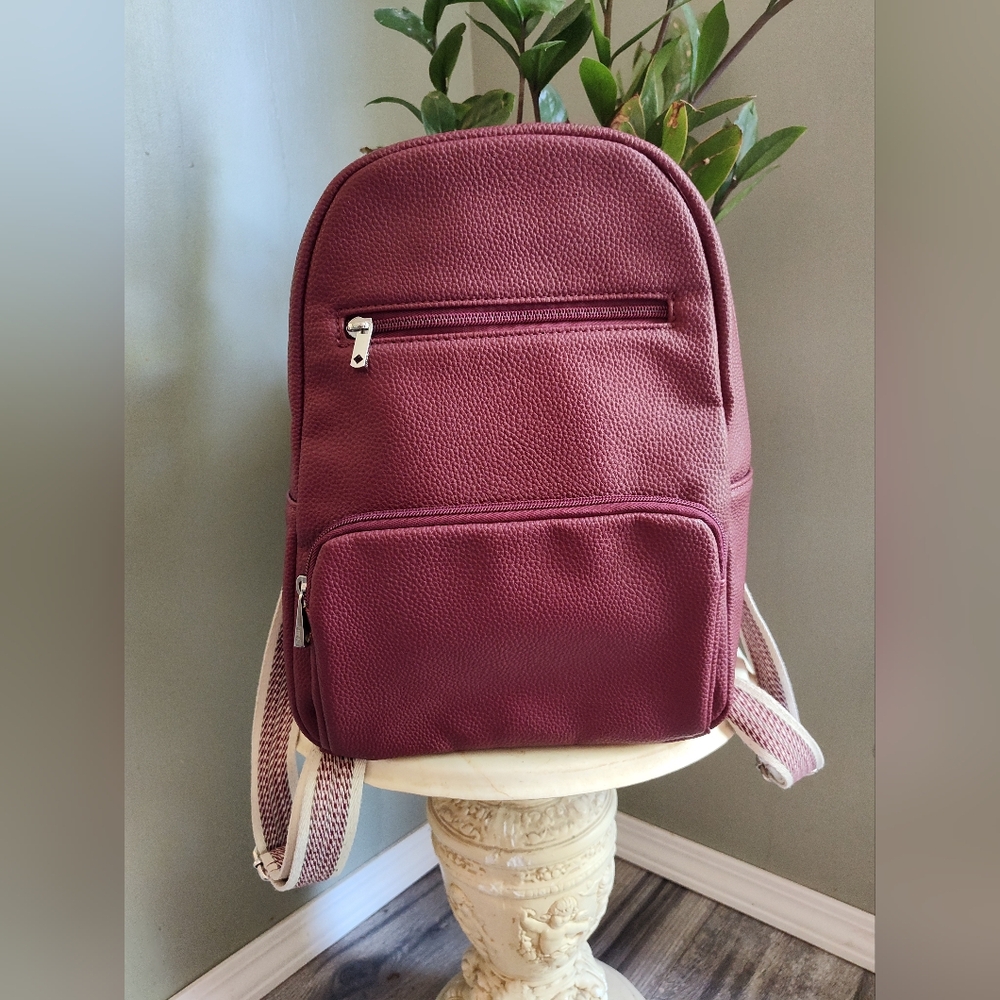 Jewell by Thirty One Maroon Leather Backpack